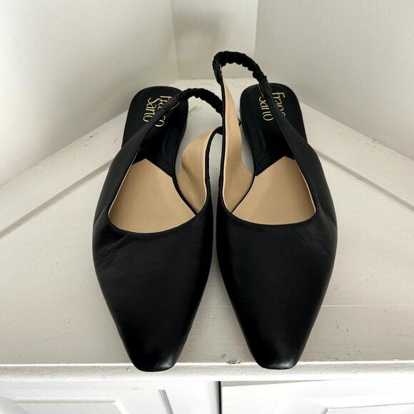 NEW Franco Sarto leather black slingback flats 6.5 - Picture 3 of 7